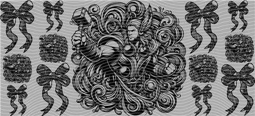 16oz black and white-B 39